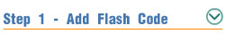 Step 1 - Add Flash Code